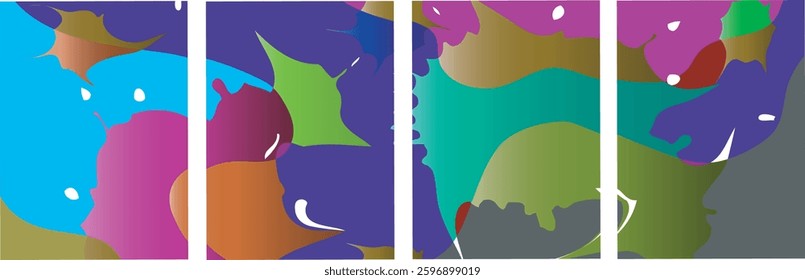 Vector Colorful liquid and fluid background story for summer collection