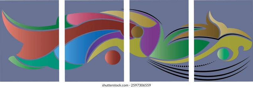Vector Colorful liquid and fluid background story for summer collection
