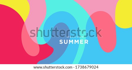 Vector Colorful liquid and fluid background for summer collection