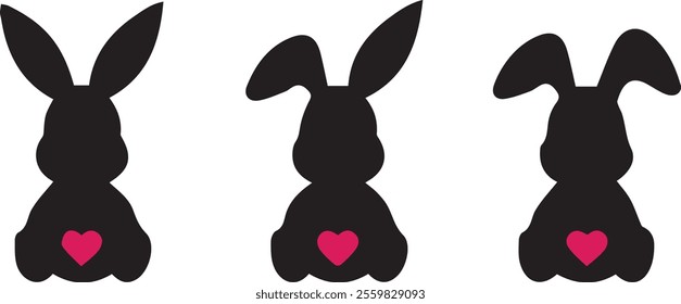 vector colorful little rabbit design illustrations