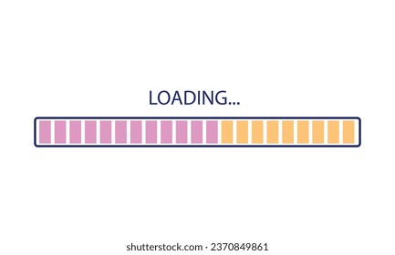 Vector colorful vector loading icon on white.
