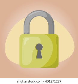 Vector colorful lock icon