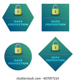 Vector colorful lock icon