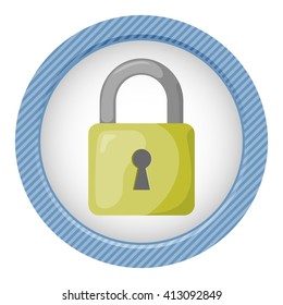 Vector colorful lock icon