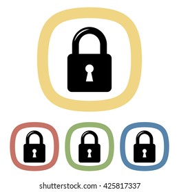 Vector colorful lock icon