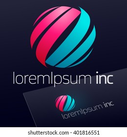 Vector colorful logo. Emblem for Business, Technology, Corporation.