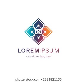 diseño de la plantilla de logotipo de color vectorial
