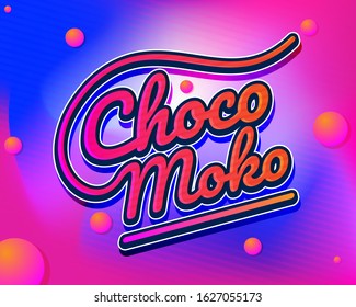Vector colorful Logotype with Emboss Font. Logo design for kids Brands, Ice-creams, Chocolates, Chewing Gum, Cakes Brands.