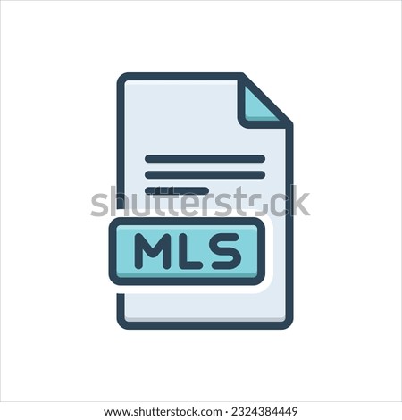 Vector colorful logotype icon for mls