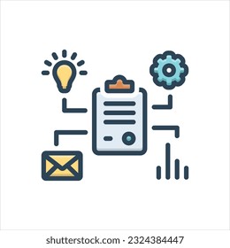 Icono de logotipo de color vectorial para el procedimiento