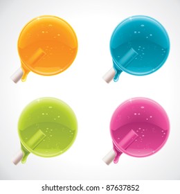 Vector colorful lollipop candies