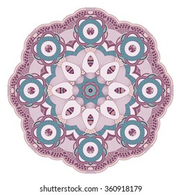 Vector Colorful mandala. Vector background. Ethnic decorative elements. Vintage Round Ornament.  Perfect decorative element for greeting cards or any other kind of design.