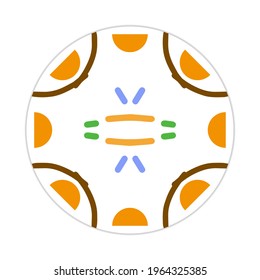 vector of colorful mandala. can be used as icon or symbol