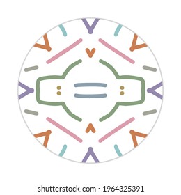 vector of colorful mandala. can be used as icon or symbol