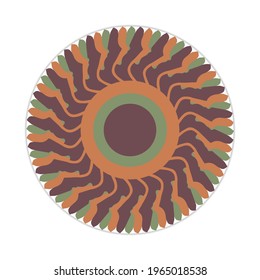 vector of colorful mandala. can be used as icon or symbol