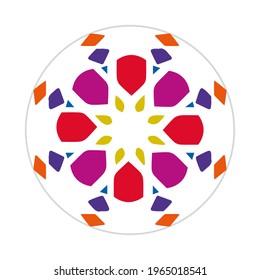 vector of colorful mandala. can be used as icon or symbol