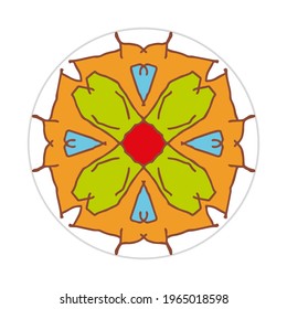 vector of colorful mandala. can be used as icon or symbol