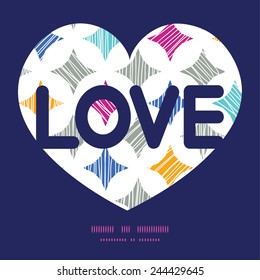 Vector colorful marble textured tiles love text frame pattern invitation greeting card template