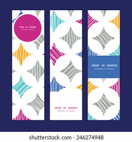 Vector colorful marble textured tiles vertical banners set pattern background