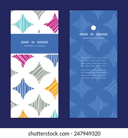 Vector colorful marble textured tiles vertical frame pattern invitation greeting cards set