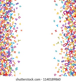 Vector colorful mathematics background element in flat style