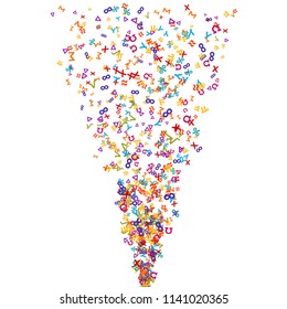 Vector colorful mathematics background element in flat style