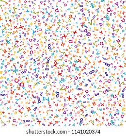 Vector colorful mathematics background element in flat style