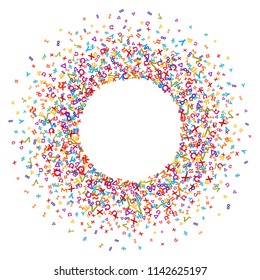 Vector colorful mathematics background element in flat style
