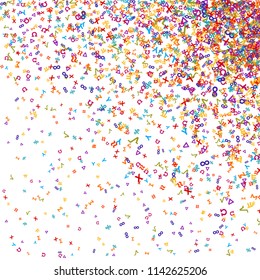 Vector colorful mathematics background element in flat style