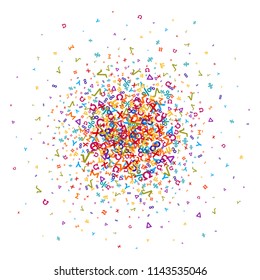 Vector colorful mathematics background element in flat style