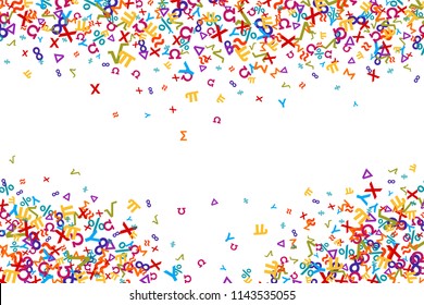 Vector colorful mathematics background element in flat style
