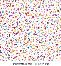 Vector colorful mathematics background element in flat style