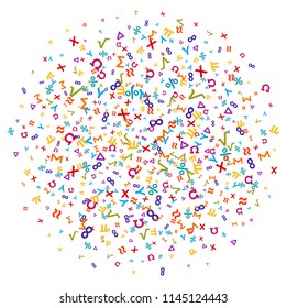 Vector colorful mathematics background element in flat style