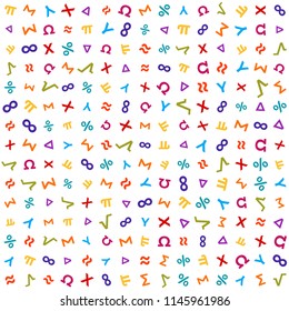 Vector colorful mathematics background element in flat style