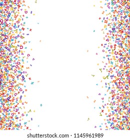 Vector colorful mathematics background element in flat style