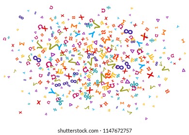 Vector colorful mathematics background element in flat style