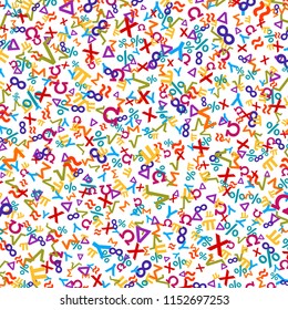 Vector colorful mathematics background element in flat style