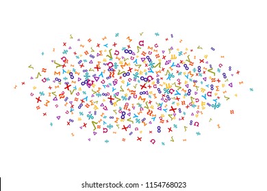 Vector colorful mathematics background element in flat style