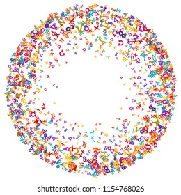 Vector colorful mathematics background element in flat style