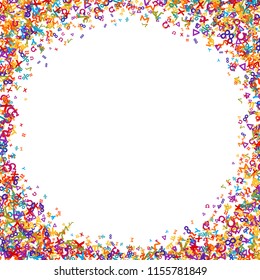 Vector colorful mathematics background element in flat style