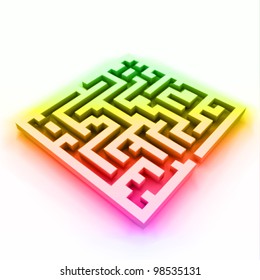 Vector of colorful maze (labyrinth)