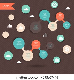 vector colorful metaball round diagram infographics for presentations. can be used for business, marketing templates and graphics