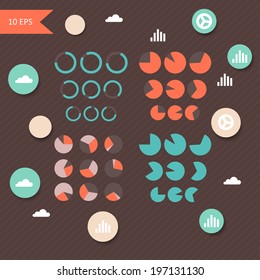 vector colorful metaball round diagram infographics for presentations. can be used for business, marketing templates and graphics