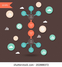 vector colorful metaball round diagram infographics for presentations. can be used for business, marketing templates and graphics