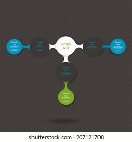 vector colorful metaball round diagram infographics for presentations. can be used for business, marketing templates and graphics