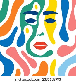 Vector colorful minimalist pattern artwork
