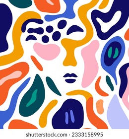 Vector colorful minimalist pattern artwork
