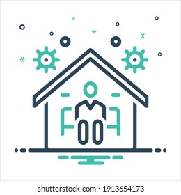 Vector colorful mix icon for at