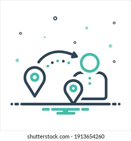 Vector colorful mix icon for from