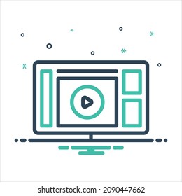 Icono de mezcla colorida del vector para 